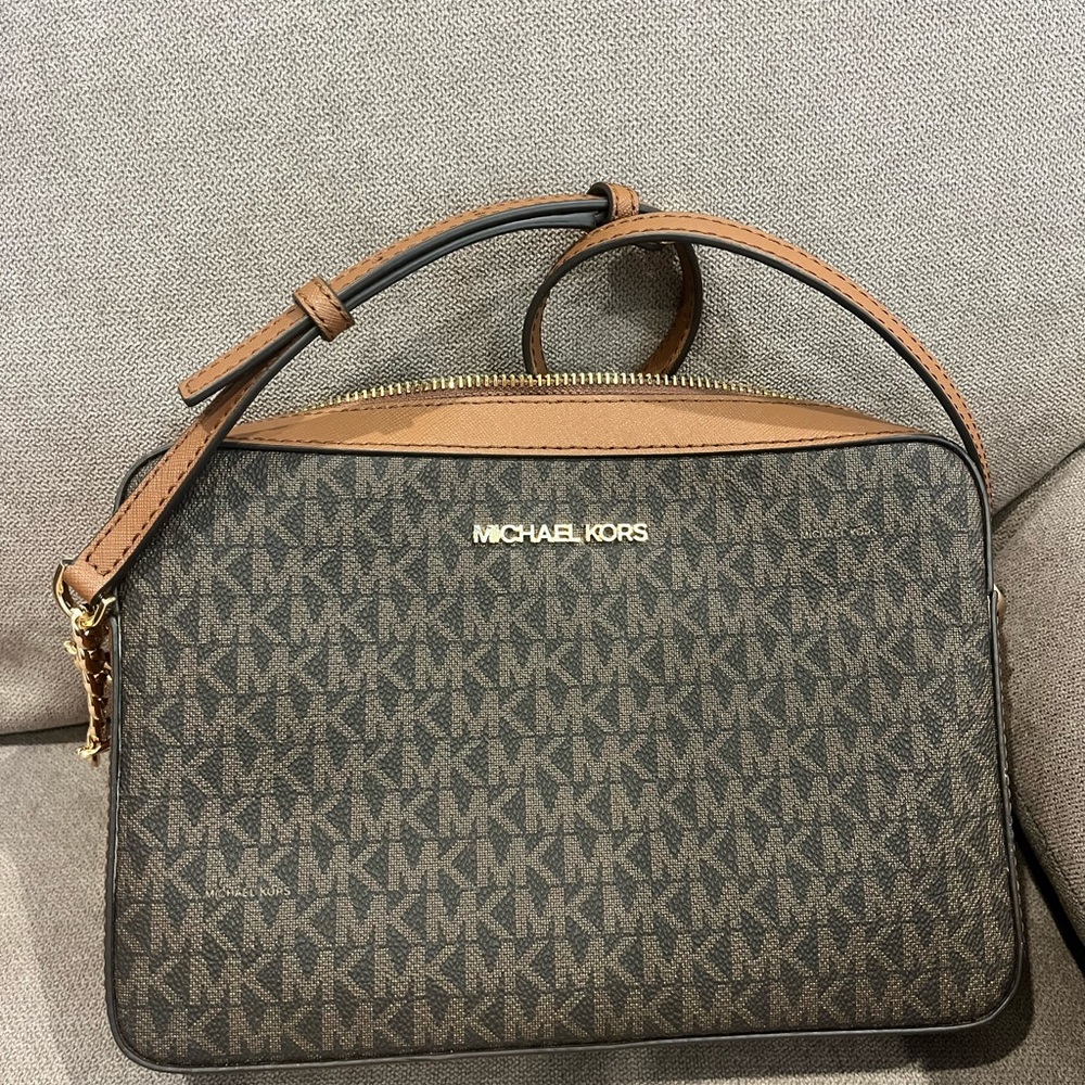 Brown MK crossbody purse